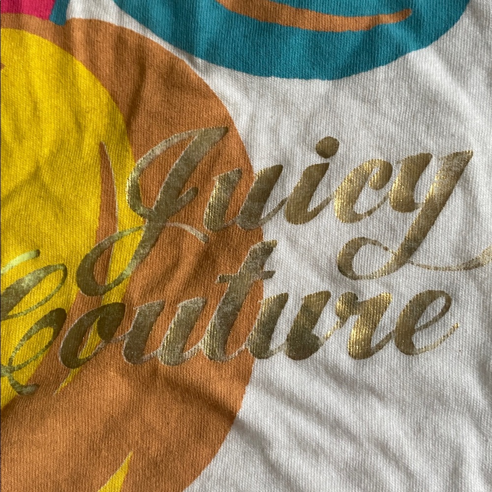 Juicy Couture White Tank with Colorful Graphic - Picture 7 of 9